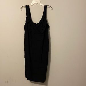 Black body con tank mini dress
